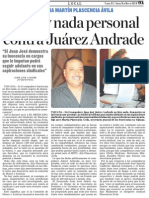 No Hay Nada Personal Contra Juarez Andrade