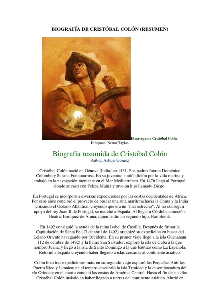 ¿Quién Escribió La Biografía De Cristóbal Colón – JNMS