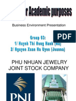 PNJ Business Environment Presentation