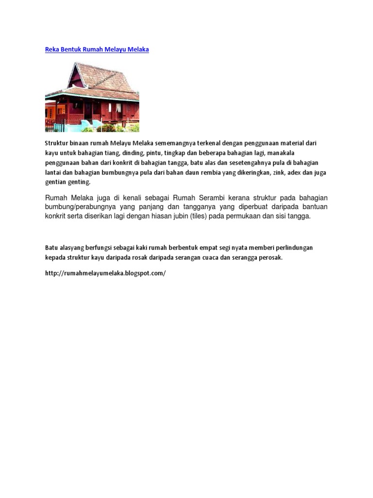 Homestay Melaka Tangga Batu Rumah Melaka Seakan Akan