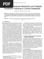 Combining Temporal Abstraction and Integrity  Constraint Checking in Clinical Databases