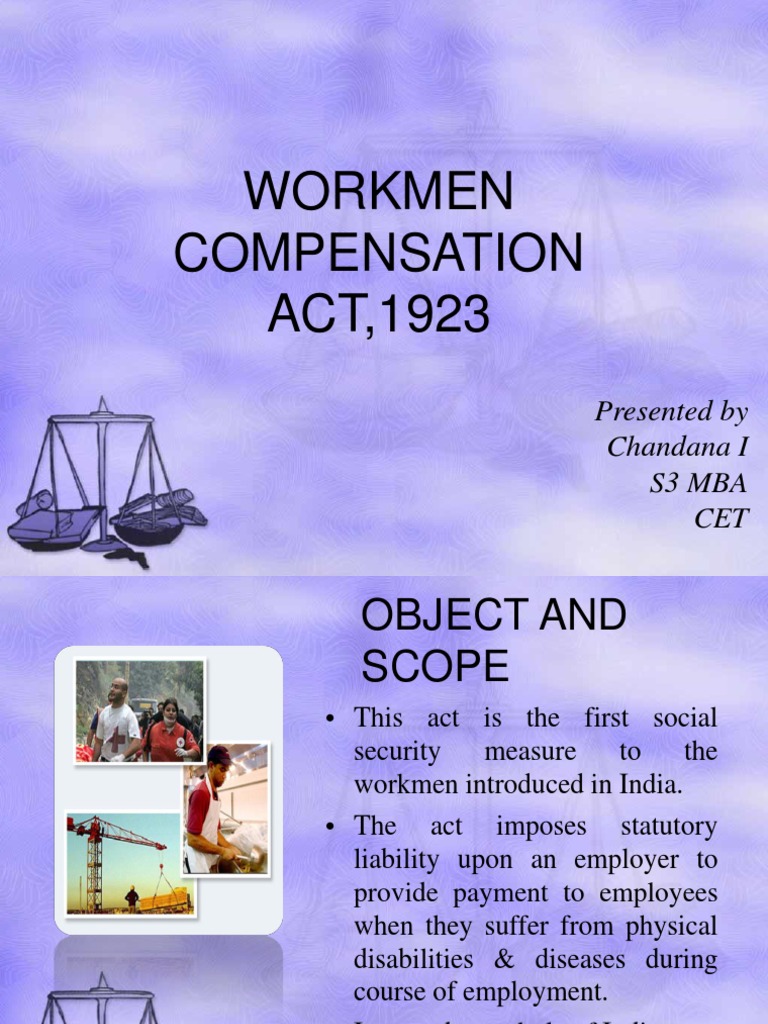 Workmen S Compensation Act PDF Workers' Compensation Employment