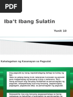 yunit 10 IBAT IBANG SULATIN