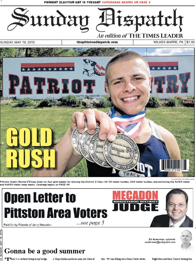 The Pittston Dispatch 05-19-2013 | PDF | Pittston | Luzerne 