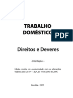 CARTILHA DO TRABALHO  DOMÉSTICO