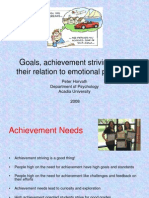 Oals, Achievement Strivings and Their Relation To Emotional Problems