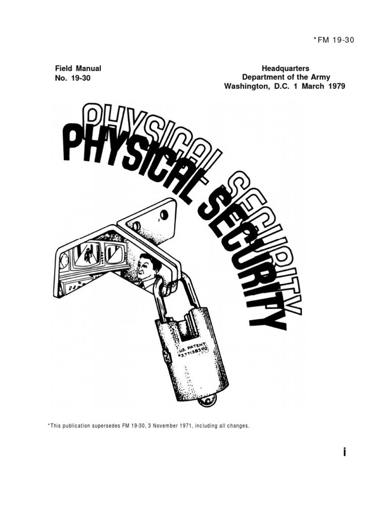 FM 1930 Physical Security PDF Physical Security Risk