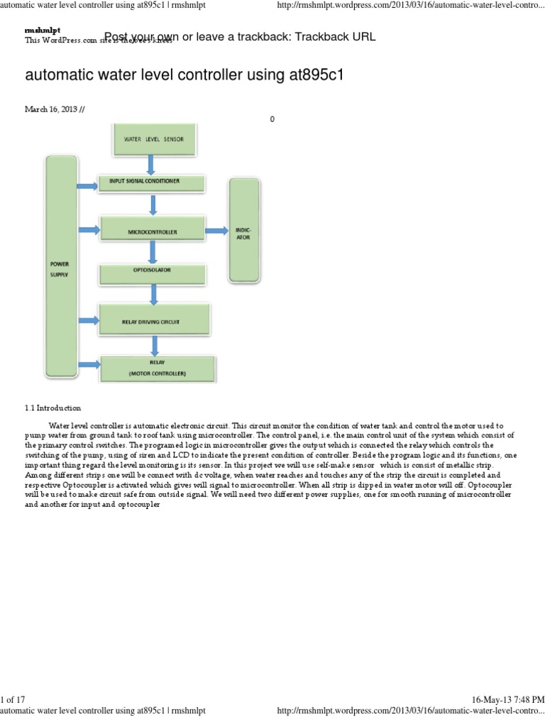 Water Level Indicator | PDF | Relay | Bipolar Junction Transistor