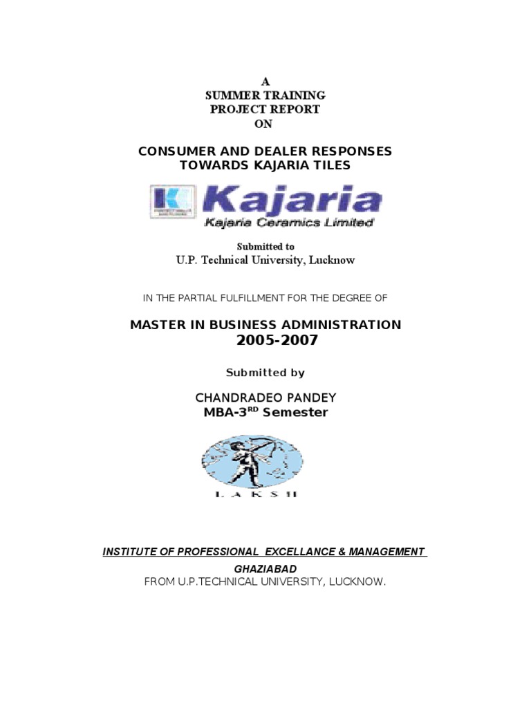 Consumer Insights on Kajaria Tiles | PDF | Marketing Research | Business