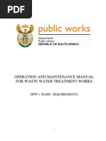 Operation and Maintenance Manual For Waste Water Treatment Works