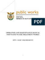 Operation and Maintenance Manual For Waste Water Treatment Works