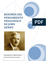 Alicia Rodriguez Alonso. 2o Magisterio Primaria A. Resumen Del Pensmiento Pedagogico de John Dewey. Tendencias Contemporaneas de La Educacion. D. Daniel Rodriguez Arenas