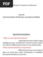 CH 4 Synchronization Models of Memory Consistency