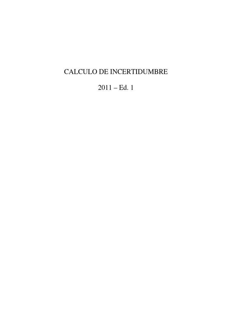 Cálculo de Incertidumbre en Mediciones | PDF | Medición | Desviación ...