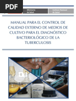 Manual Control Calidad Medios Cultivo Diagnostico Bacteriologico Tuberculosis