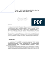 Inmigración, Estado y Educación en Argentina