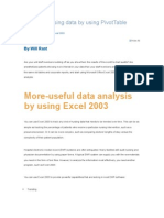 Analyze Nursing Data by Using Pivottable Reports