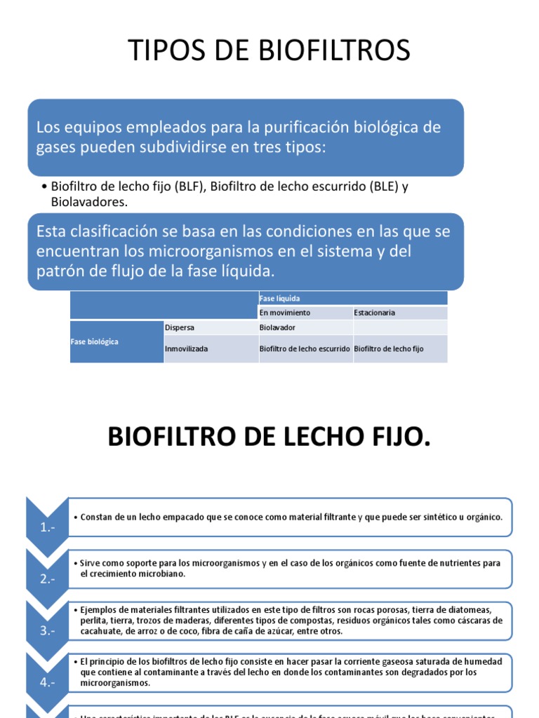 Tipos de Biofiltros y Su Funcionamiento | PDF