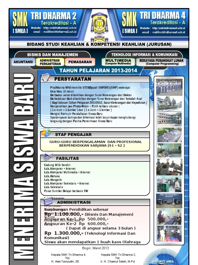Brosur Psb Smk Tri Dharma 2013 2014