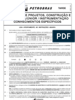 PROVA 45 - TÉCNICO DE PROJETOS CONSTRUÇÃO E MONTAGEM JÚNIOR - INSTRUMENTAÇÃO