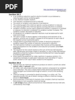 AP Chemistry, Chapter 20, Electrochemistry