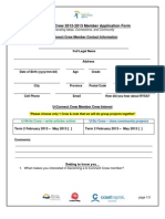 U-Connect Application Form 2012,2013