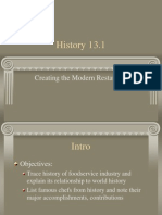 History 13.1: Creating The Modern Restaurant