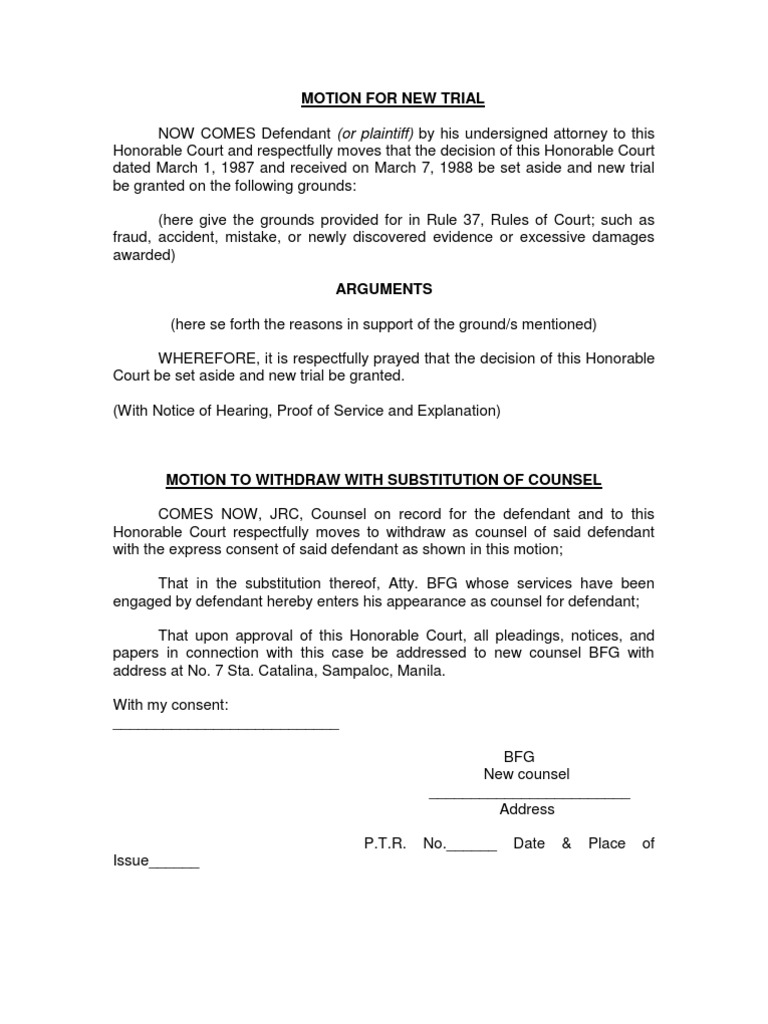 Motions Judgment (Law) Pleading