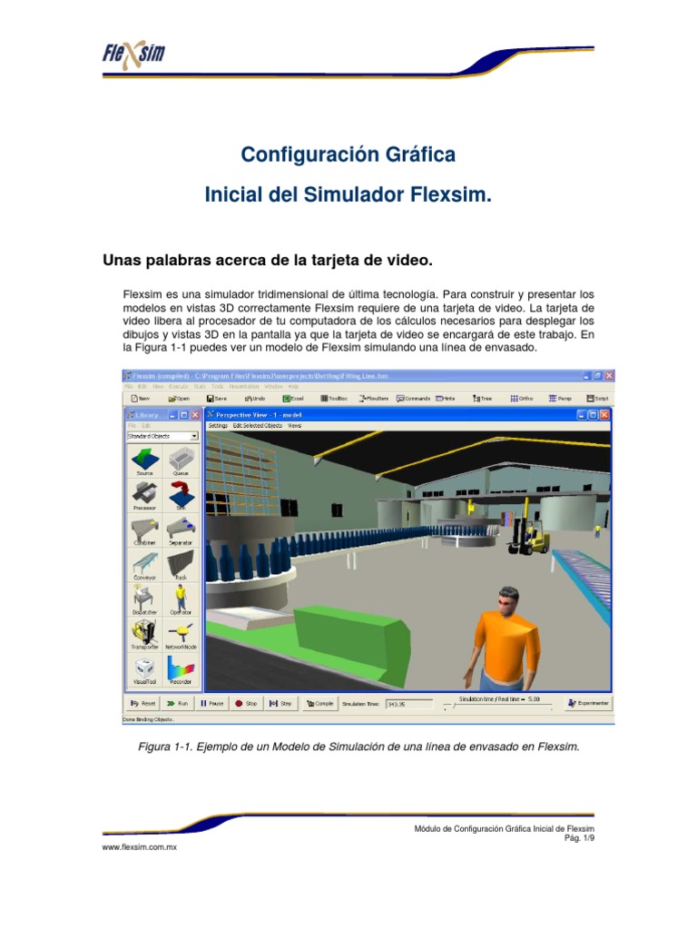 Configuración Gráfica Inicial de Flexsim | PDF | Ventana (informática ...