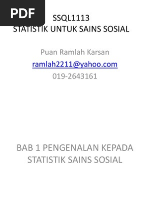 Statistik Untuk Sains Sosial Pdf