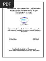 Download Customers Perception and Comparative Analysis of i-phone with its major competitors in India by kunalanand SN14248228 doc pdf