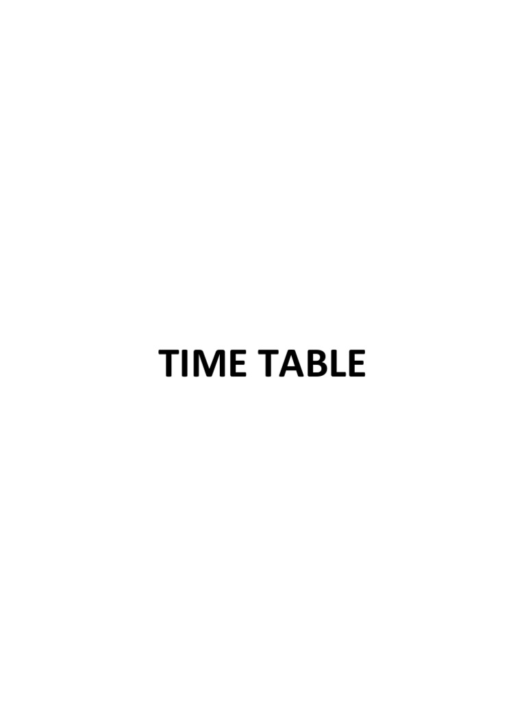 Course Materials and Timetable Overview | PDF | Technology & Engineering