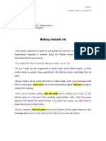 Making Invisible Ink: Actividad: Activity 3/4. Taking Notes 1 Asesor: Sandra Hinojosa