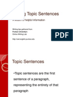 The Writing Process-Topic Sentences