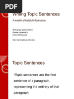 the writing process-topic sentences