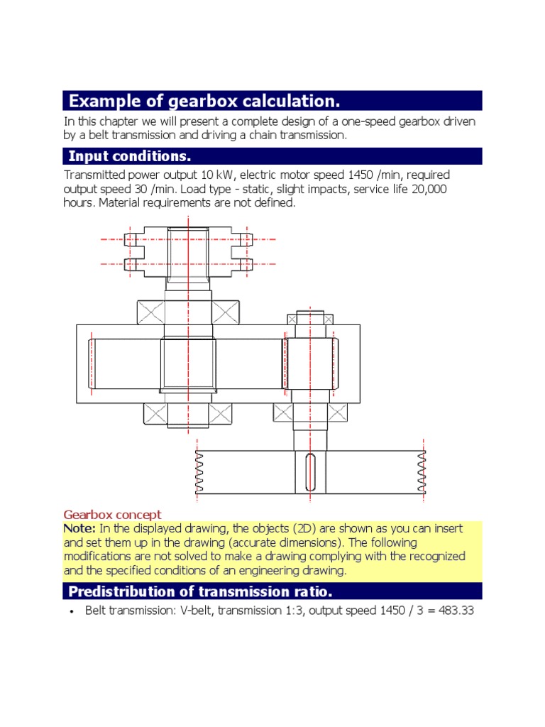 Gear Box Calculation PDF Transmission (Mechanics) Gear
