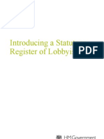 Introducing Statutory Register of Lobbyists