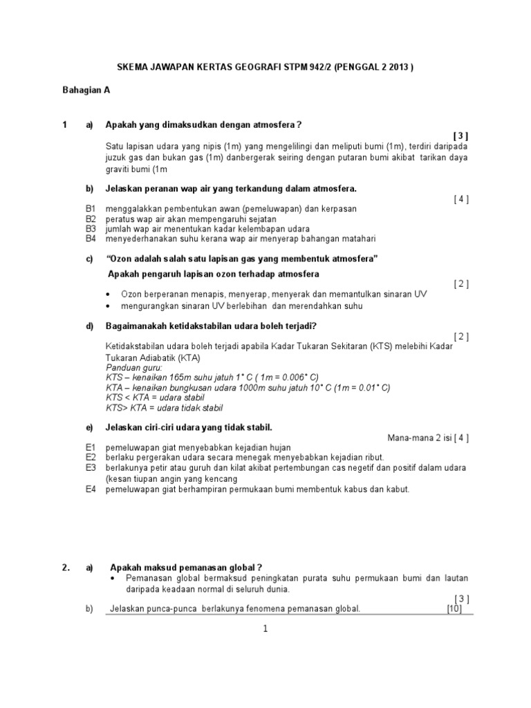 Skema Pc Geografi P2 2013 Stpm Kedah Pdf
