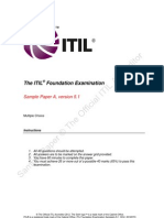 ITIL Foundation Examination SampleA v5.1 DHU 20120731
