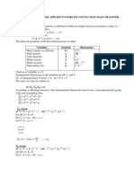 Dimensional Analysis Applied To Forced Convection Mass Transfer