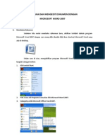 Membuka Dan Mengedit Dokumen Dengan Microsoft Word 2007