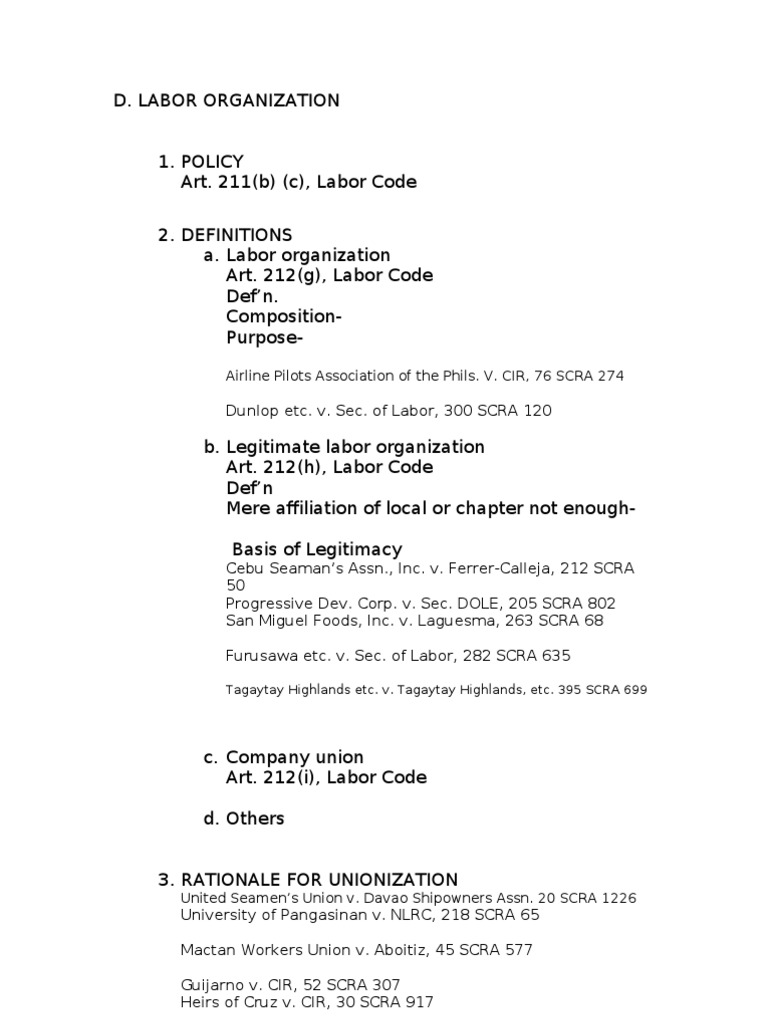 Labor Organization Policies and Regulations | PDF | Trade Union ...