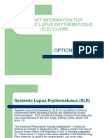 SF-DCT INFORMATION FOR SYSTEMIC LUPUS ERYTHEMATOSUS (SLE) CLAIMS