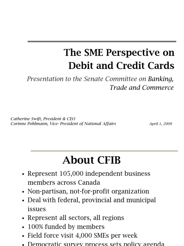 SME Insights on Credit and Debit Cards | PDF | Debit Card | Credit Card