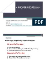 Running A Proper Regression Analysis: V G R Chandran Govindaraju Uitm Email: Website