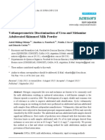 Sensors: Voltamperometric Discrimination of Urea and Melamine Adulterated Skimmed Milk Powder