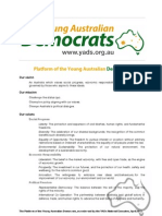 Young Australian Democrats Platform