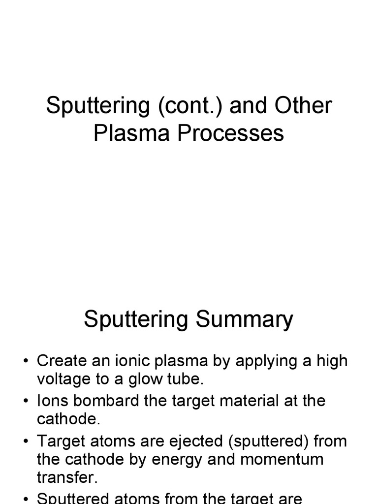L08 Sputtering B | PDF