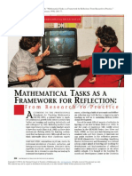 Math Tasks As Framework For Reflection