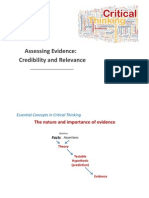 Credibility and Relevance Assessing Evidence